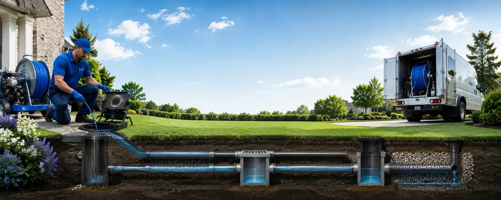 Outdoor drain cleaning information for Etna, ME